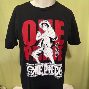 One Piece Luffy Men's Black T Shirt Size XL